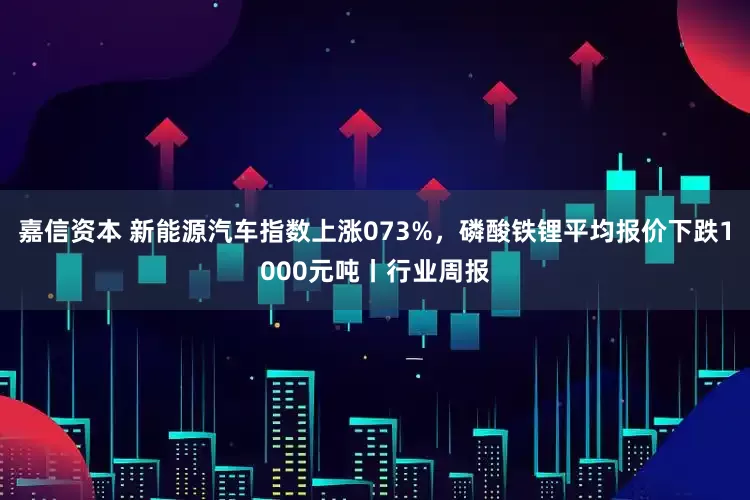 嘉信资本 新能源汽车指数上涨073%，磷酸铁锂平均报价下跌1000元吨丨行业周报